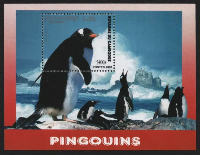 Kambodscha 2001 - Mi-Nr. Block 287 ** - MNH - Pinguine / Penguins