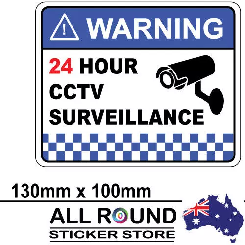 QTY 1  Warning CCTV Security Surveillance Camera Sticker Sign 130mm x100mm