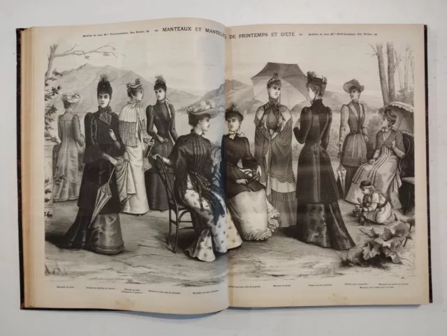 La mode illustrée reliure année 1892 52 numéros victorian fashion