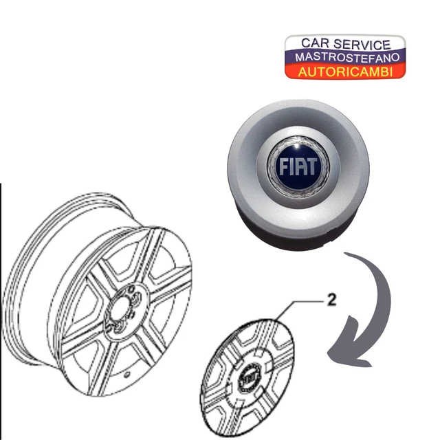 Coprimozzo Originale Per Fiat 500X - Profilo Rame Bronzo, Nuovo