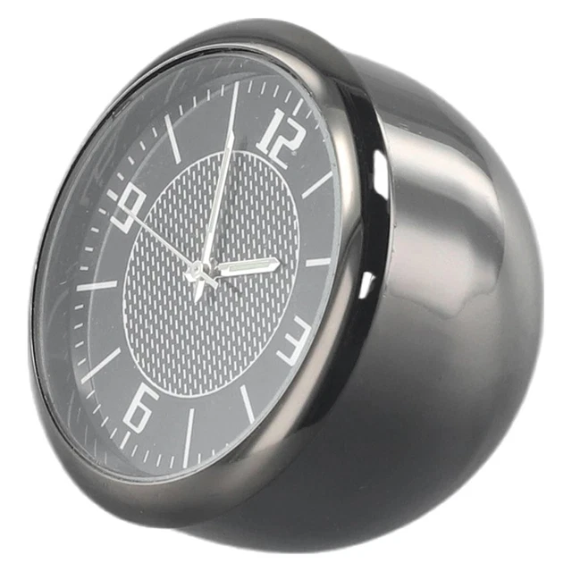 Mini horloge à quartz pour tableau de bord de voiture, décoration parfaite pour voitures, SUV et monospaces Noir