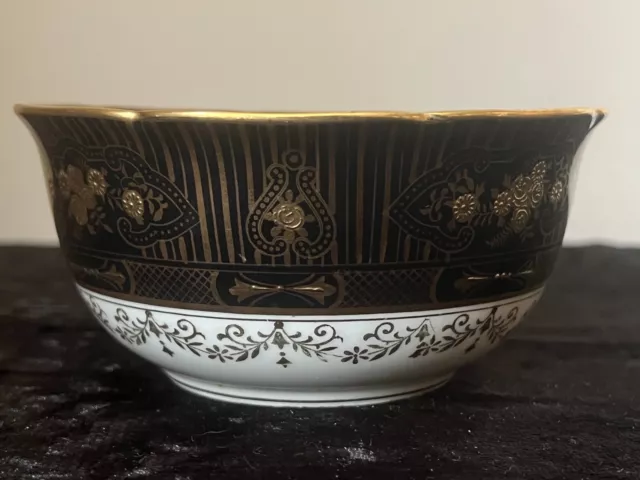 Stunning Noritake 1930's Art Deco Black and Gilt Bowl (Slops Bowl?) N3298