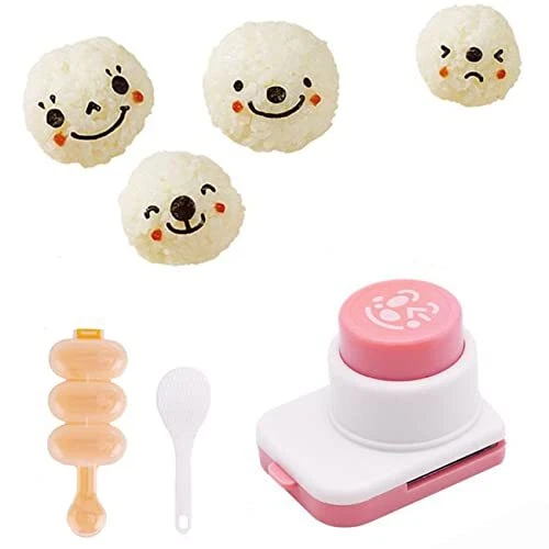 3 pz/set cartone animato palla di riso stampi fai da te sorridente viso (y3D)