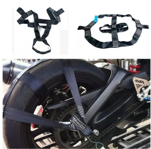 Remolque para motocicletas correa de fijación de neumáticos rueda trasera motocicleta