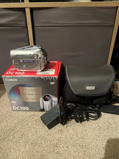 Canon DC100 Pal Camcorder Mini DVD Boxed With Instructions Tested & Working