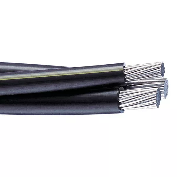 125' Brenau 1/0-1/0-2 Triplex Aluminum URD Direct Burial Cable (160 Amp) 600V