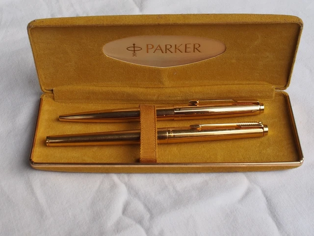 Parure Stylo-Plume Et Porte-Mine UNIC Plaqué Or Années 1950 - Avec Écrin D'Origine - Occasion