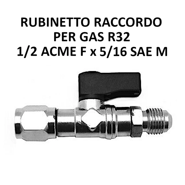 Rubinetto Bombola Gas R600 - Per Ricarica Frigoriferi, Filettatura 1/4 SAE Maschio/Femmina - Foto 9