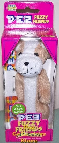 Pez Fuzzy Friends Brutis The Bulldog Dispenser, Cat & Dog Series
