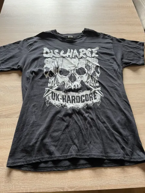 Discharge T-Shirt Größe L Schwarz Neu Hardcore