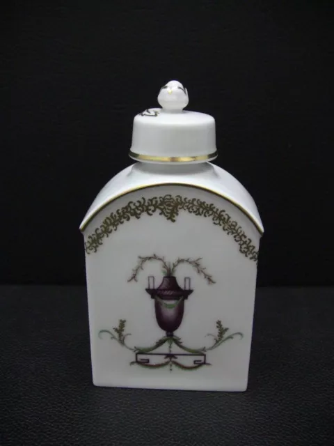FURSTENBERG China Tea Caddy with Lid Urn Gold Swag Pattern