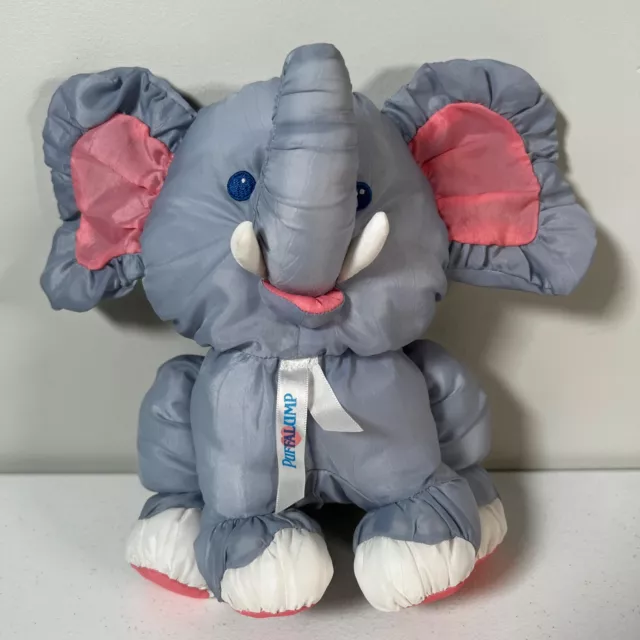 Vintage Fisher Price Puffalump Rare Gray Elephant Stuffed Animal Plush Toy 1993