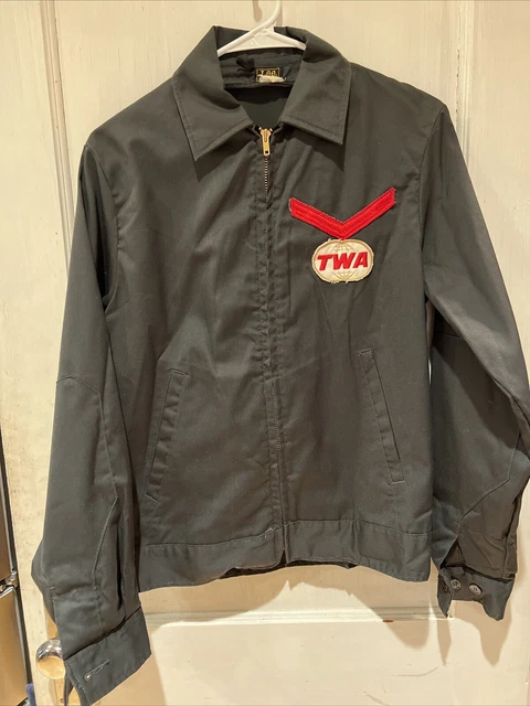 Vintage 60s TWA Ground Crew LEE Jacket 34 Regular Trans World Airline ￼