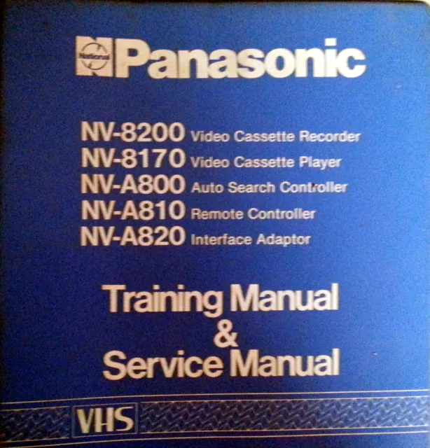 Panasonic NV-8200E Service Manual