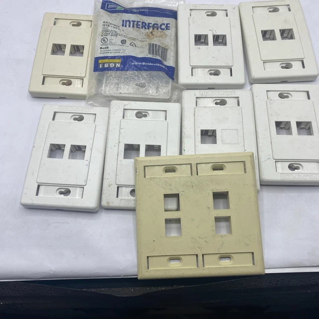 Lot of 9 - BELDEN DATA VOICE OUTLET SURFACE MOUNT AX100392, 2 PORTS