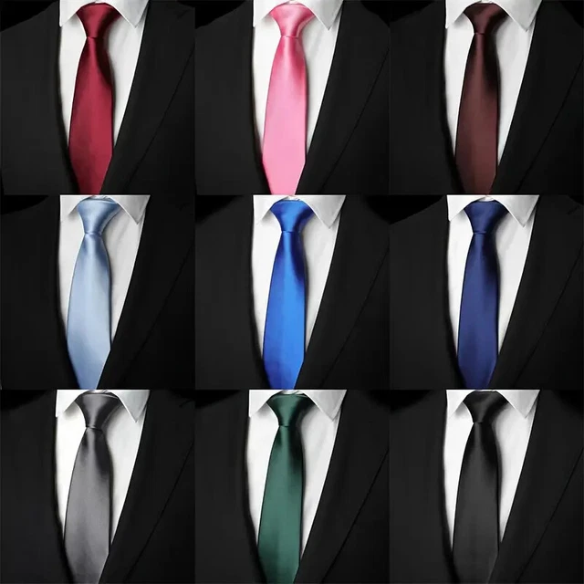 CRAVATTA UOMO ELEGANTE IN SETA BORDEAUX TINTA UNITA CON FILIGRANA Stretta Per Cerimonie Eventi