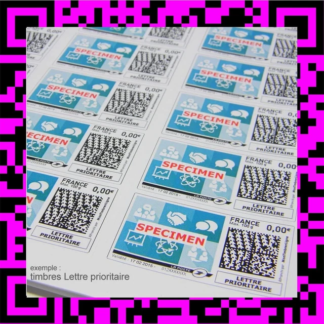 24 Étiquettes à Imprimer Pour Timbres Mon Timbre En Ligne - Format 63,5 X 33,9 Mm, Réf. L7159