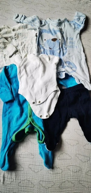 Baby Boy Clothes Bundle Newborn Up to 1 Month Sleepsuits Babygrow Trousers