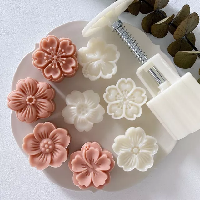 KITCHEN GADGET MOONCAKE Press Sakura Mooncake Mold Pastry Tool