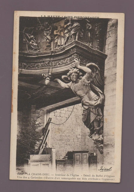 LA CHAISE DIEU - Intérieur de l'église - Détail du buffet d'orgues   (L333)
