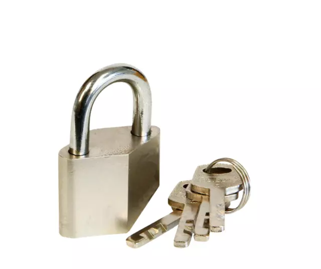 50mm Heavy Duty Solid Steel Padlock with 3 Key Shed Door