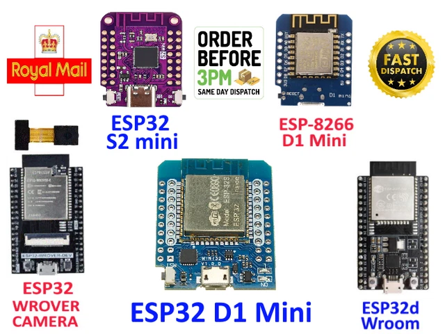 ESP32 D1 MINI WROVER WROOM Wemos D1 Bluetooth WIFI HOME ASSISTANT ...