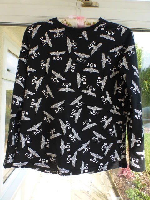 Felpa Unisex Ragazzo Londra Nera Repeat Logo Taglia 11-12 Anni