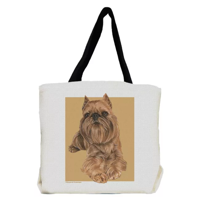 Brussels Griffon Beige Dog Tote Bag, Griffs Gift