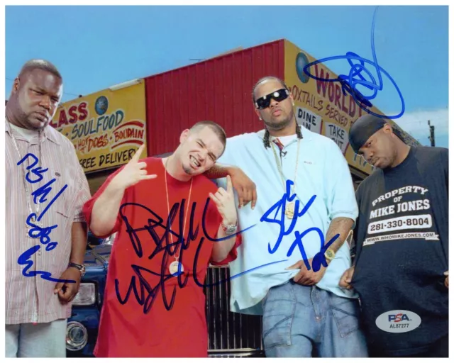 Swishahouse Signed 8x10 Photo Paul Wall Watts Slim Thug Mike Jones PSA