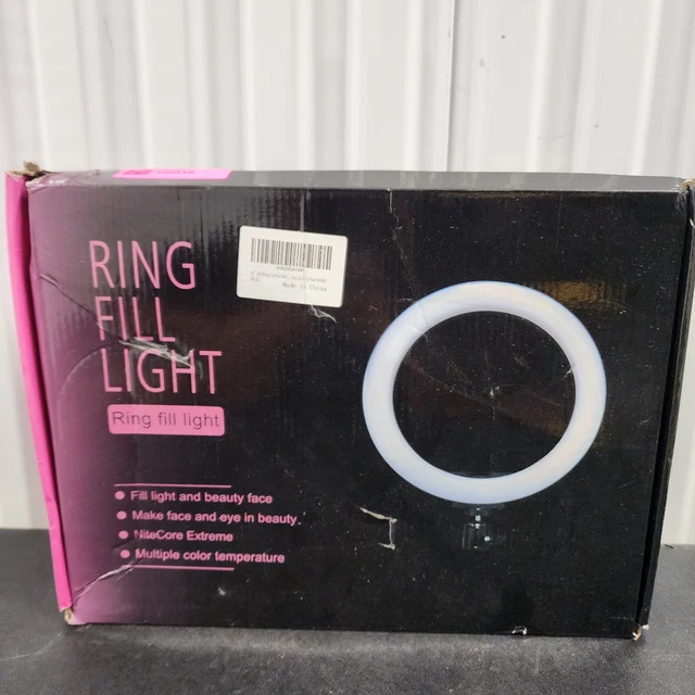 10" Selfie Desktop LED Ring Fill Light For Make Up Selfies with phone holder