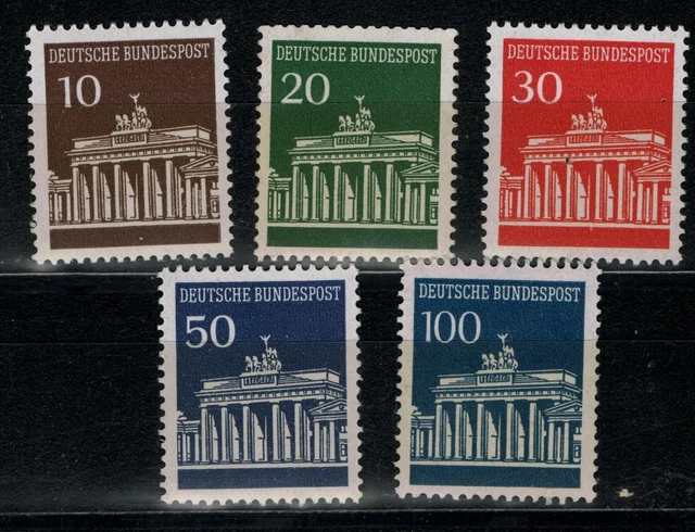 BRD Mi.- Nr. 506 v R - 510 v R postfrisch mit rückseitiger Zählnummer