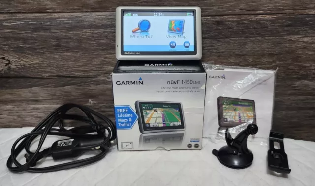 Garmin Nuvi 1450 LMT 5" Color Touchscreen GPS Great Condition + Accessories