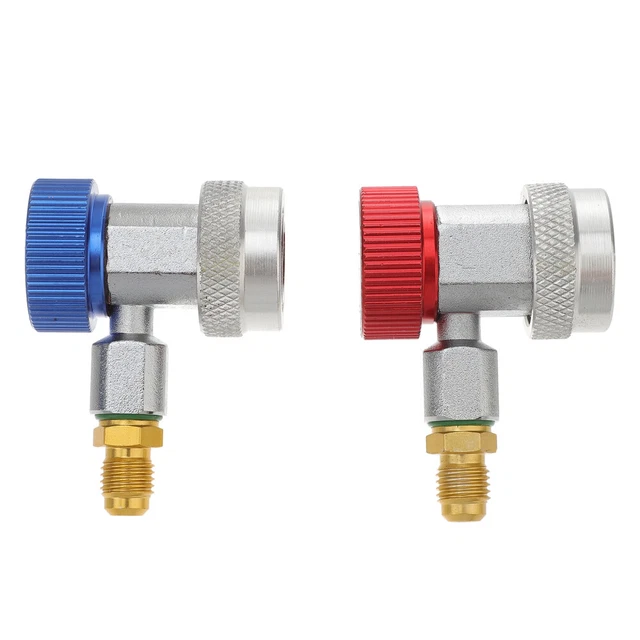 Connettore Rapido Per Aria Condizionata R134 - Adattatore Alto/basso Con Cappuccio, Per Attacchi A/C - Foto 3