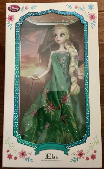 Disney Store Limited Edition Designer Doll 17" Frozen Fever Elsa LE (5,000).