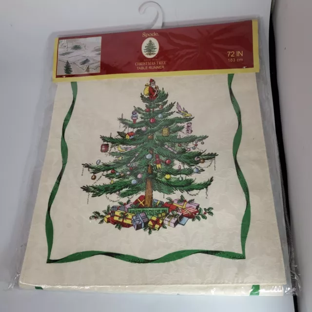 NUEVO Corredor de mesa Spode árbol de Navidad borde verde 72