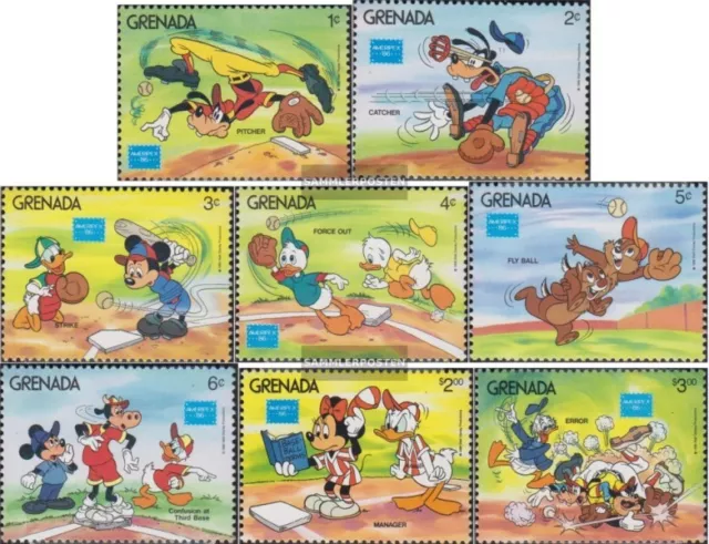 Grenada 1471-1478 (kompl.Ausg.) postfrisch 1986 Walt-Disney-Figuren beim Basebal