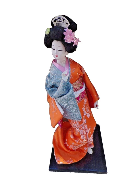 Ancienne Poupée Japonaise Traditionnelle - Figurine Vintage Pour Collection - Occasion