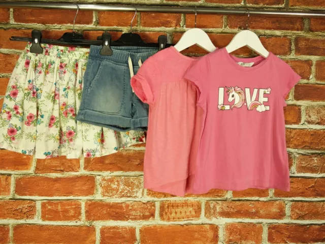 GIRLS BUNDLE AGE 4-5 YEARS NEXT GAP etc TOP T-SHIRT SHORTS SKIRT SET KIDS 110CM