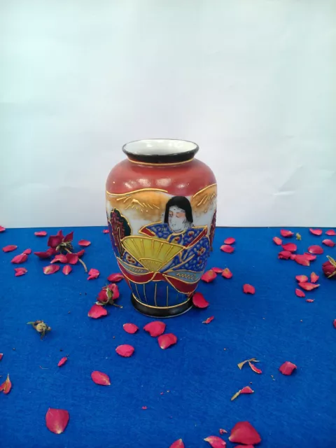 Jarron en miniatura de porcelana oriental, Japon Satsuma, Dai Nippon.