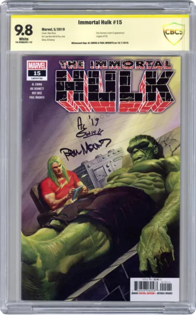 Immortal Hulk #15 - CBCS 9.8 - SS Ewing & Mounts - Doc Samson! - Like CGC