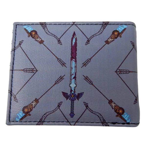 Hylian Shield Legend of Zelda Fibbia dell'Outfit di Link Portafoglio/Portamonete Busta Tasca per Monete & Porta Carte, Verde