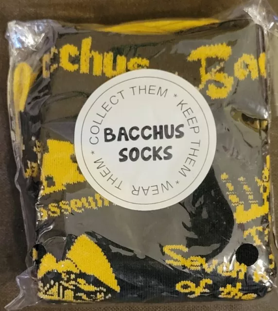 2024 KREWE OF Bacchus Mardi Gras Novelty Socks Throw 7 Wonders of the