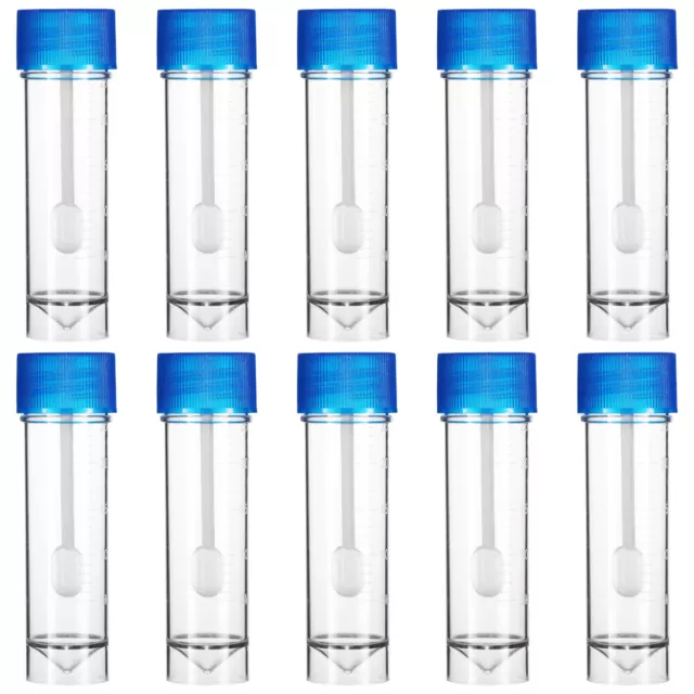 10 Pcs Stool Sample Container Collection Kit Specimen Cups with Lids Disposable