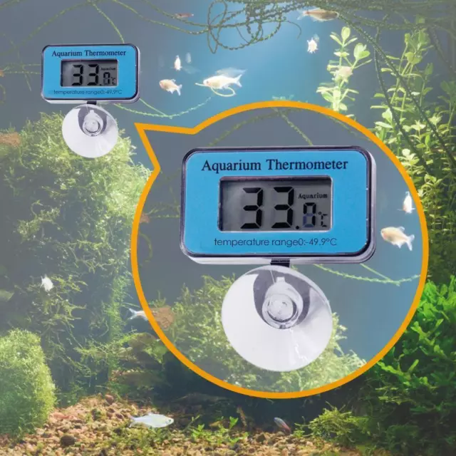 LCD digitale acquario acquario acquario termometro aspirazione misuratore temperatura acqua sommergibile