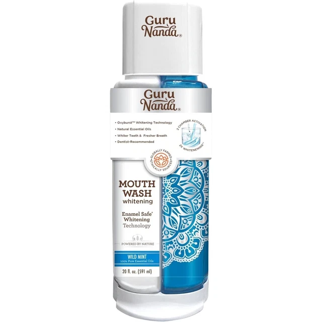 Enjuague bucal blanqueador de doble barril oxiburst, como nuevo (20 oz)