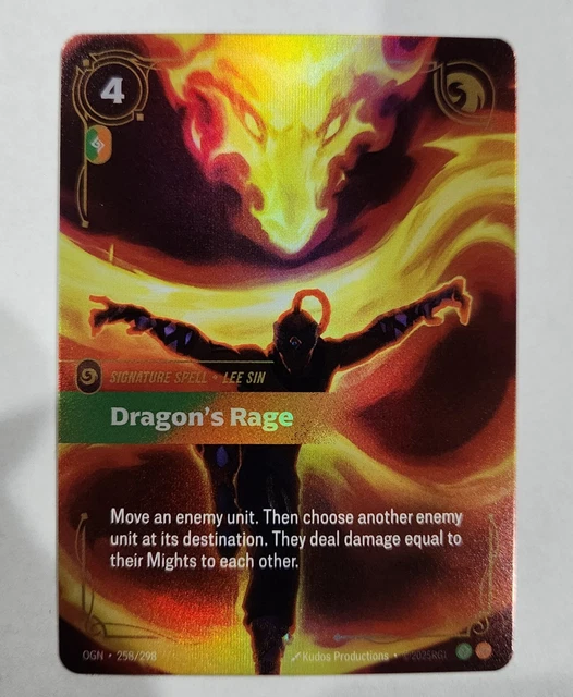DRAGON'S RAGE FOIL 258/298 Origins Riftbound League of Legends £5.34 ...