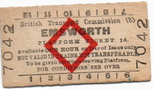 BTC(S) Platform Ticket Emsworth 1d