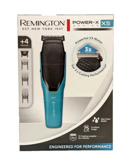 Juego de cortadoras de cabello Remington X5 recortadoras de cabello de rendimiento 72 longitudes de corte PowerX