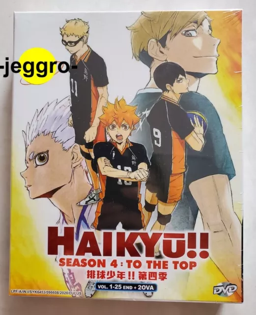 DVD Anime Haikyuu!! Season 4: To The Top (1-25 End + 2 OVA) English  Subtitle