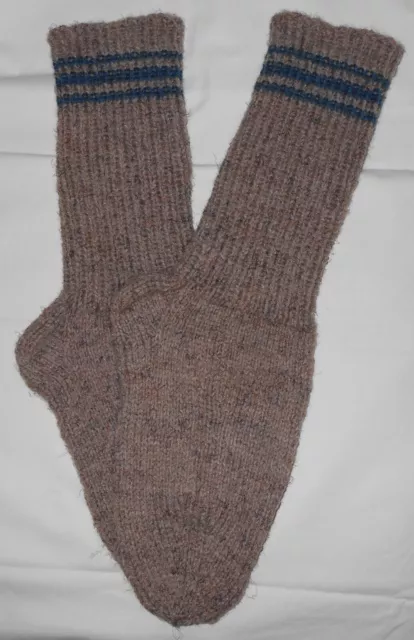 NEW Warm and Soft Hand Knit WOOL Socks (9.0 inches length)